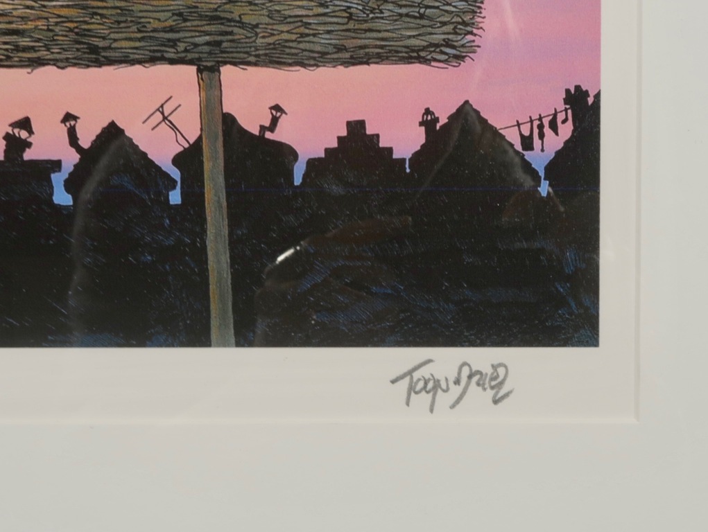 Toon van Driel: Giclee, Ooievaar - Ingelijst kopen? Bied vanaf 35!