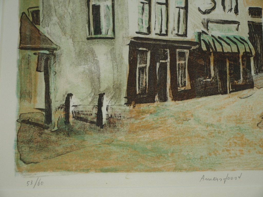 Jeroen Hermkens : Litho, Amersfoort – Gesigneerd & ingelijst – oplage 60 ex. kopen? Bied vanaf 185!
