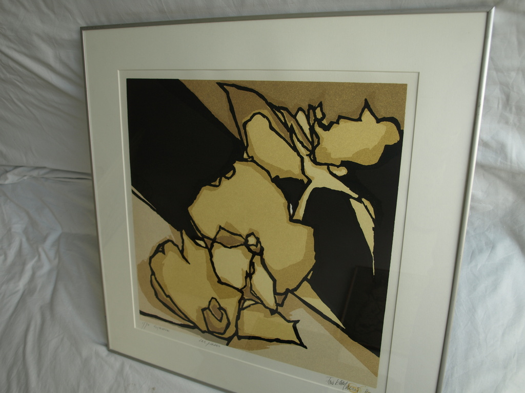 Fon Klement : Hoogdruk boardsnede , Les Fleurs - nr 1/70 - ingelijst - 1989 kopen? Bied vanaf 75!