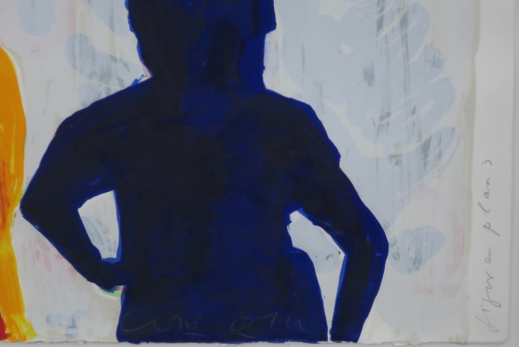 Cees Dolk: Zeefdruk, Figurenplan 3 -Ingelijst kopen? Bied vanaf 40!