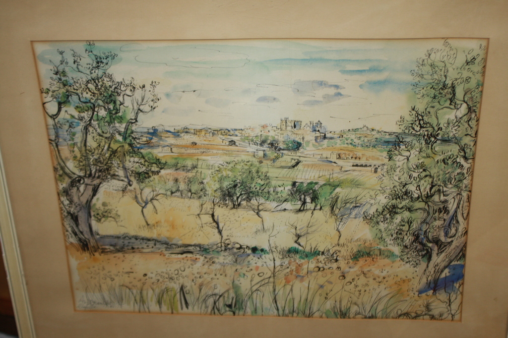 JONKVROUW VAN BRANDELER - TEKENING STADSGEZICHT SPANJE kopen? Bied vanaf 80!