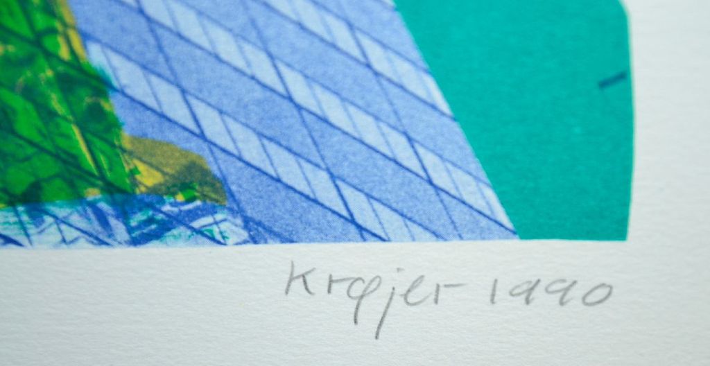 Tom Krøjer: grote kleurenlitho 'Up town Manhattan' kopen? Bied vanaf 35!