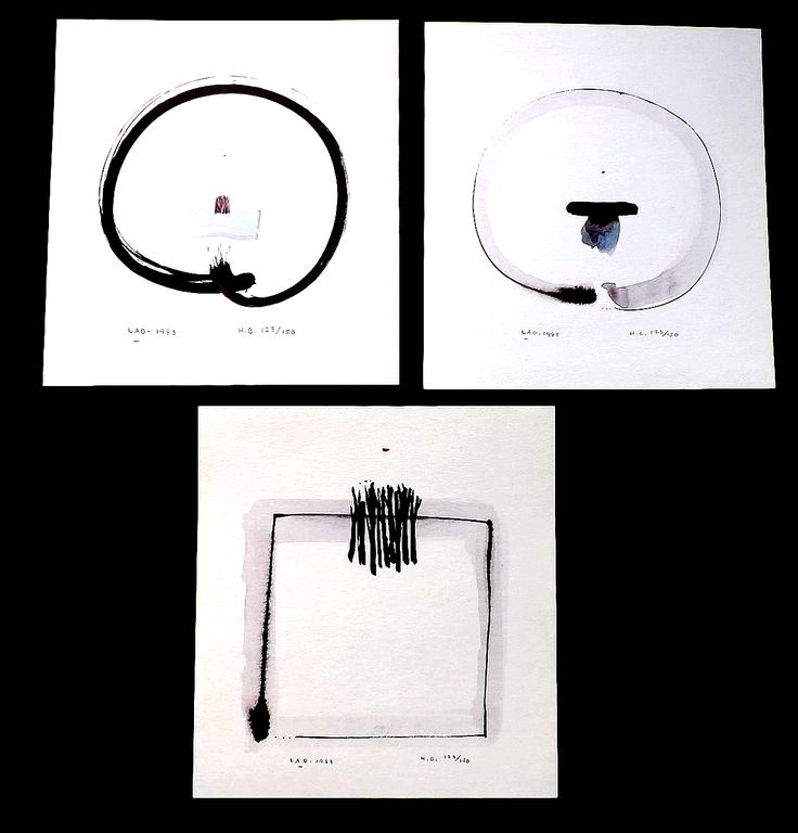 Lao Lianben (Tan) - 3x gesigneerde litho 1983. verkocht voor € 35!