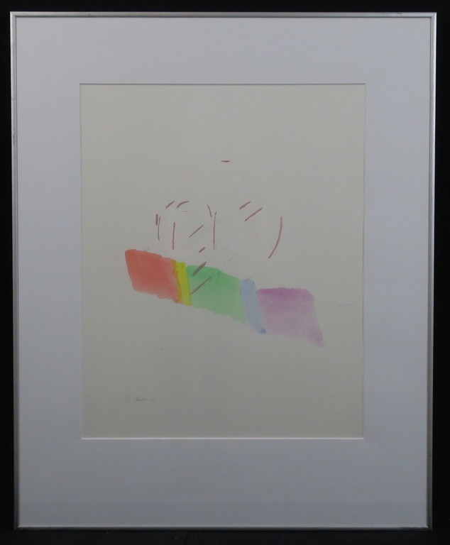 Jaap Hillenius: Aquarel en litho, Wit licht - Ingelijst verkocht voor € 56!
