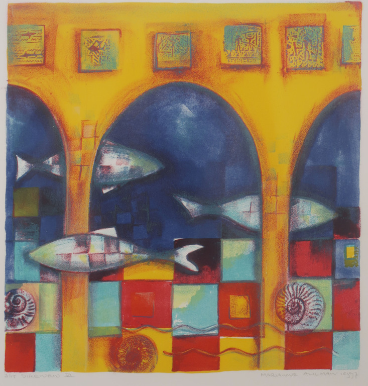 Marianne Aulman: Litho, Sirenen VI - Ingelijst kopen? Bied vanaf 1!