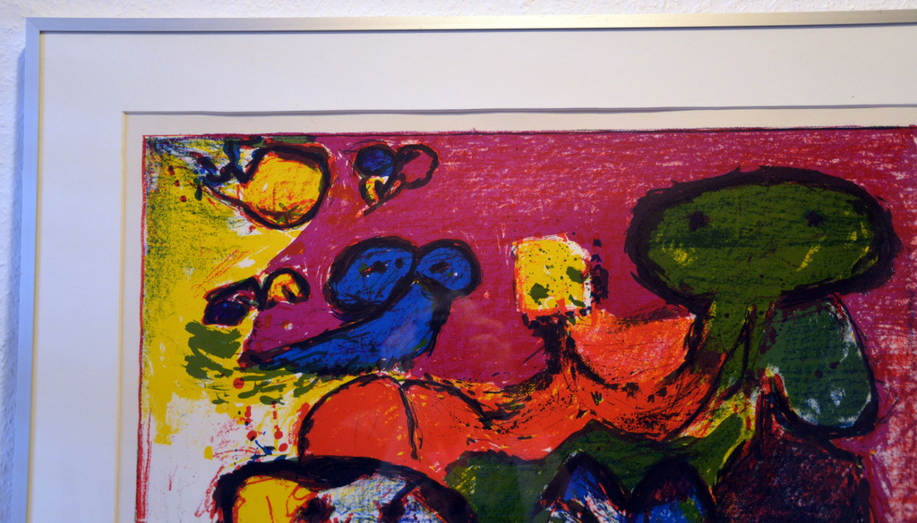 MOGENS BALLE  kleurenlitho -  z.t. - H.C. exemplaar - Deense CoBrA kunstenaar kopen? Bied vanaf 215!