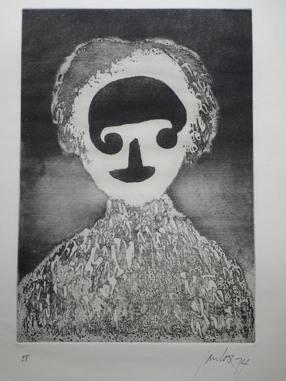 Jan Cox, Geabstraheerd mensfiguur, Ets kopen? Bied vanaf 80!