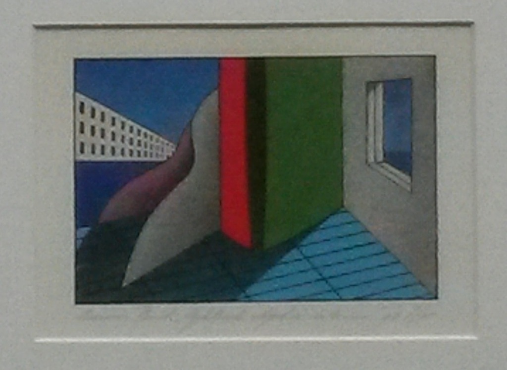 Marinus Fuit - litho - Gekleurd object in interieur - ingelijst kopen? Bied vanaf 40!