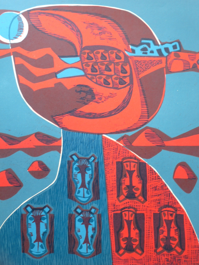 GERRIT DE MORÉE (1909-1981)    GRAFIEKBLAD "HORSE POWER" UIT 1975 verkocht voor € 45!