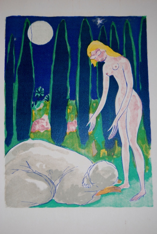 Kees van Dongen, Houtgravure uit Mille Nuits et un Nuit 1955 verkocht voor € 40!