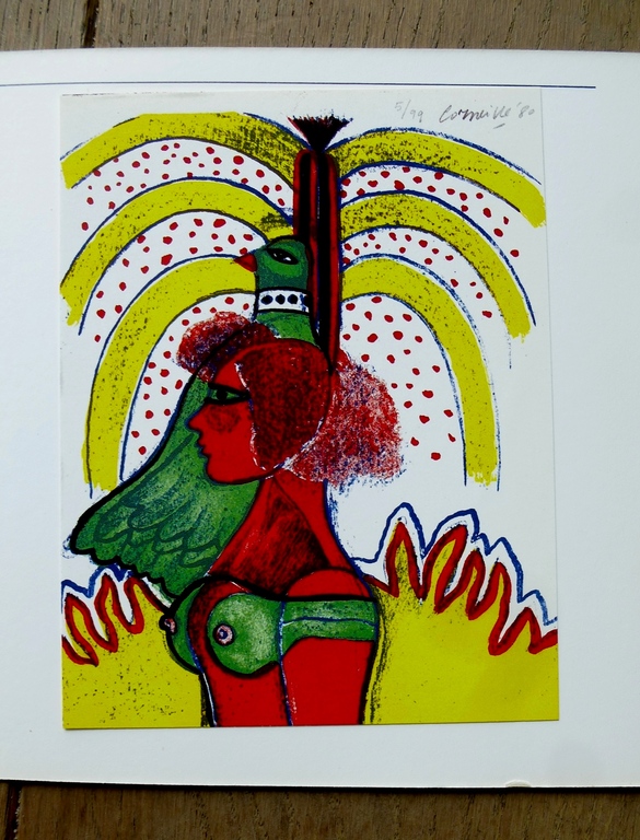 Corneille, litho: Femme et oiseaux, 1980, handgesigneerd kopen? Bied vanaf 1!
