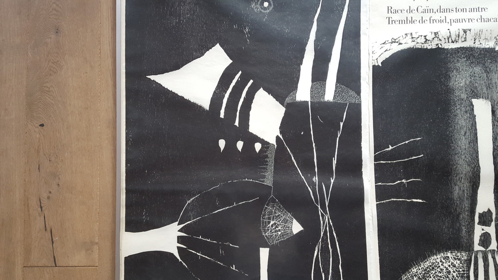 Guillaume Le Roy - houtsnede (tweeluik), handgesigneerd E.A. 2/5 kopen? Bied vanaf 1!