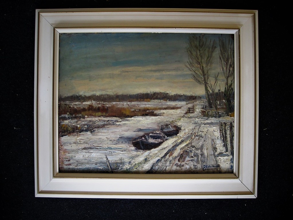 Hollands impressionisme J. Siemer 1902 "Winter aan de Vecht bij Kortenhoef" kopen? Bied vanaf 1!