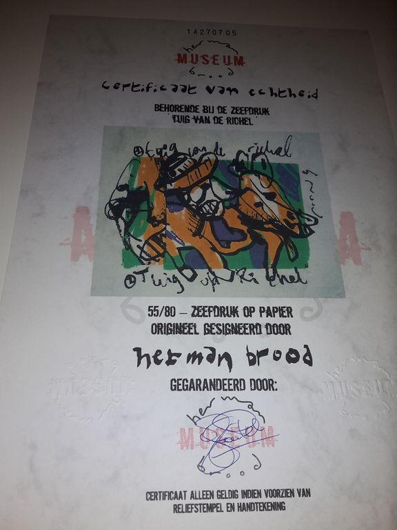 Herman Brood - Tuig van de richel - gesigneerde zeefdruk HBM kopen? Bied vanaf 149!