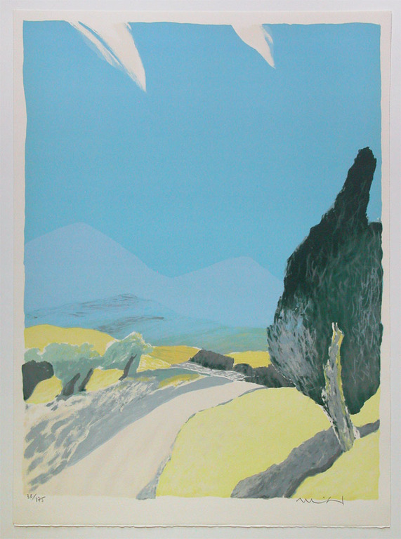 ROGER MUHL, originele litho, Sur le chemin en Provence - MOURLOT kopen? Bied vanaf 45!