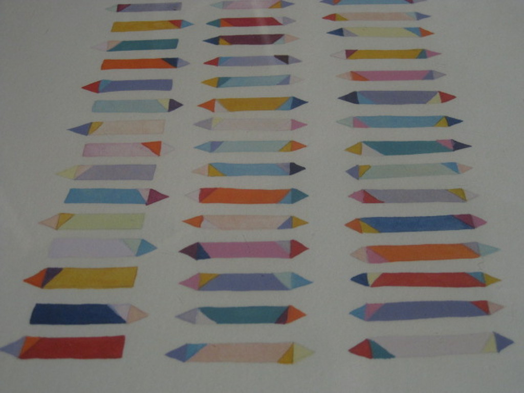 vroeg werk van Helene Briels (1954 -) aquarel "horizontale lijntjes" 1978 kopen? Bied vanaf 1!