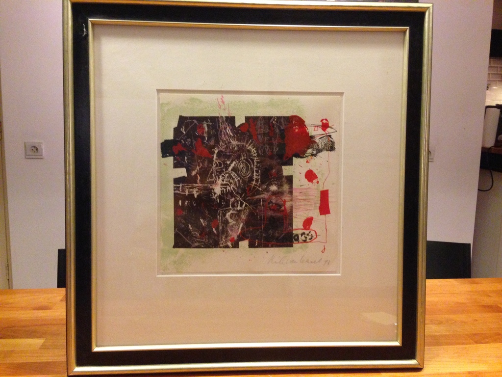 rik van iersel, litho, zonder titel verkocht voor € 100!