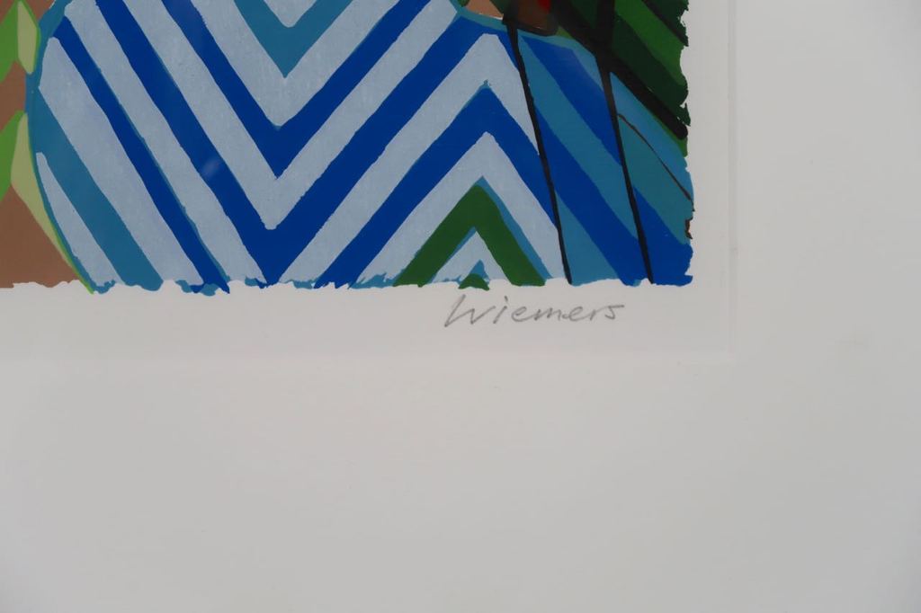 Peter Wiemers: Zeefdruk, Landschap - Ingelijst kopen? Bied vanaf 35!