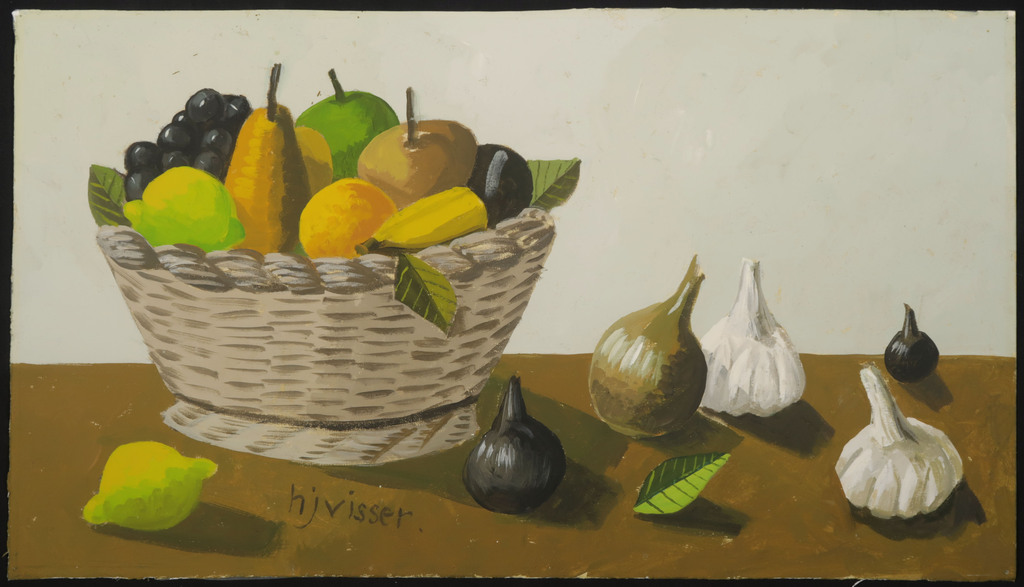Hendrik Jan Visser: Gouache, Fruitmand kopen? Bied vanaf 20!