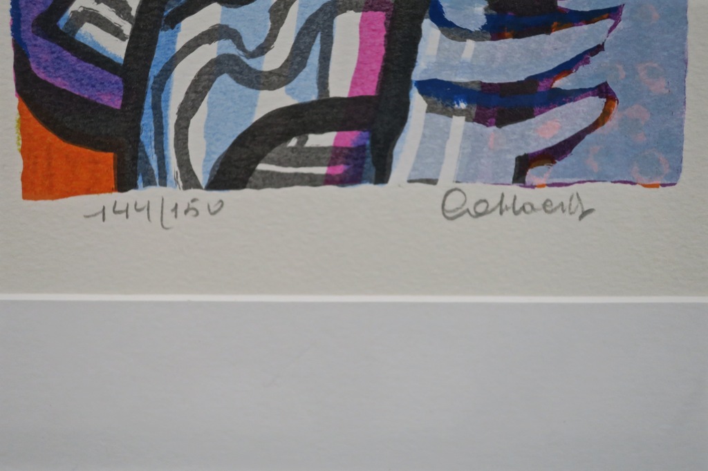 Jan Cobbaert: Zeefdruk, Zonder titel X - Ingelijst kopen? Bied vanaf 80!