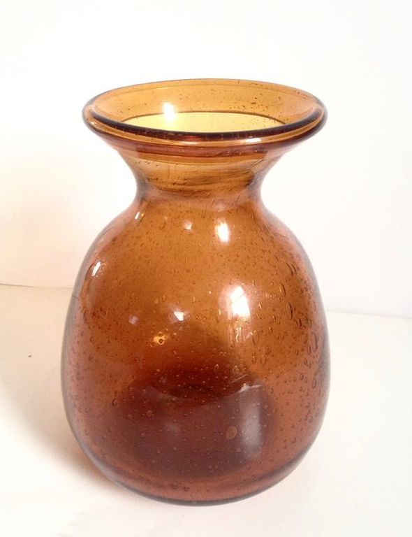 Max Verboeket - Amberkleurige vaas uit de Antigua serie voor Royal Leerdam  kopen? Bied vanaf 1!