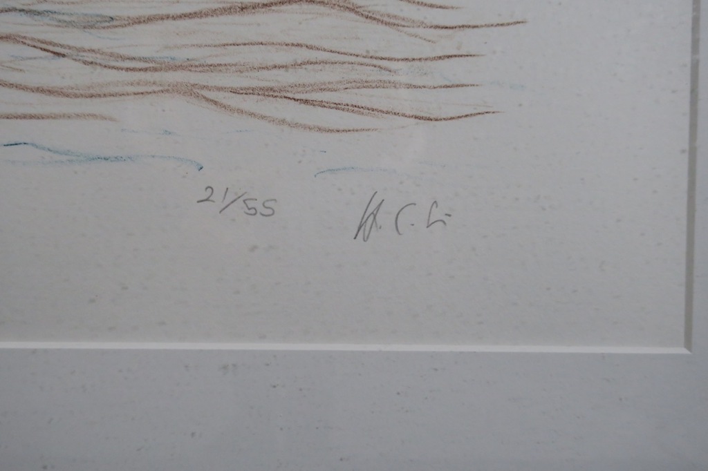 Helen Frik: Litho, Wildebeesten - Ingelijst kopen? Bied vanaf 1!