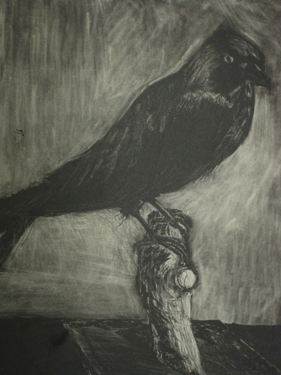 Vroeg figuratief werk van Yvonne Kracht (1931) Litho "Kraai" gesigneerd kopen? Bied vanaf 1!