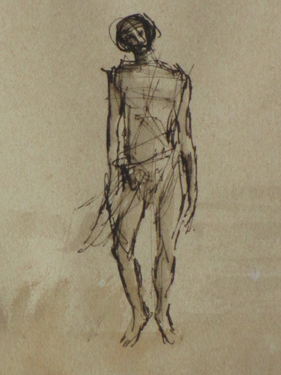 Peter Vos, De Neerdaling, Pentekening/Aquarel kopen? Bied vanaf 175!