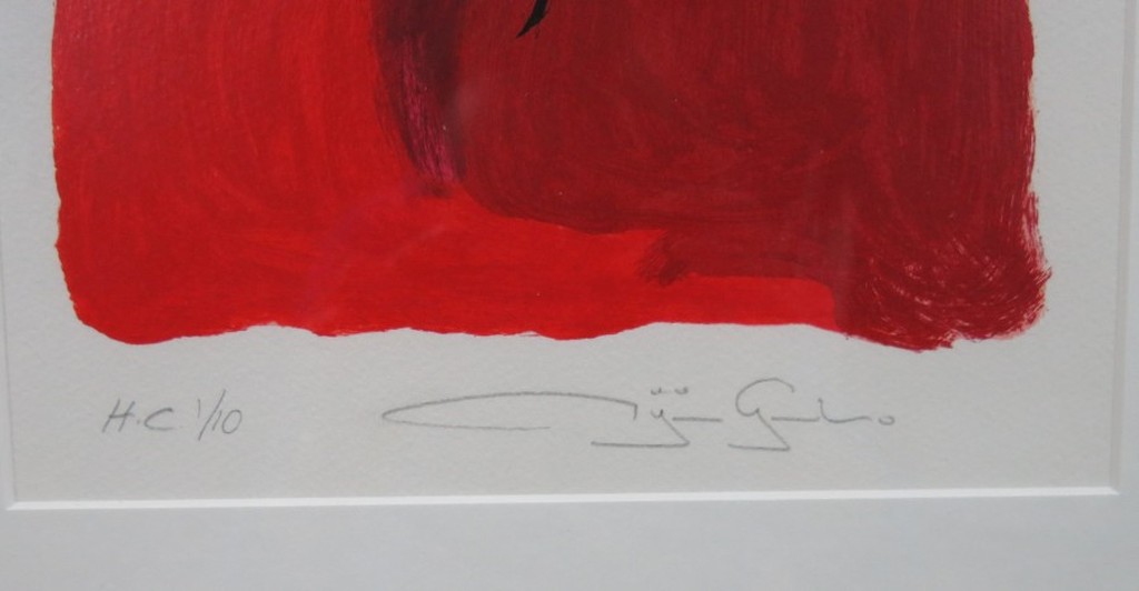 Gerard Bijnens: Zeefdruk, Zonder titel (rood) kopen? Bied vanaf 20!