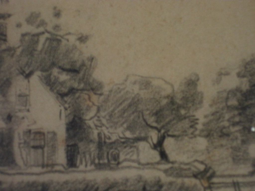 Originele 1910 potloodtekening "Larense Boerderij" Hendrik D Schildt gesigneerd  kopen? Bied vanaf 1!