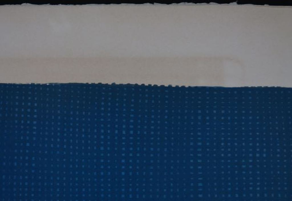 Onbekend gesigneerd: Zeefdruk, Blauwe pilaar kopen? Bied vanaf 1!