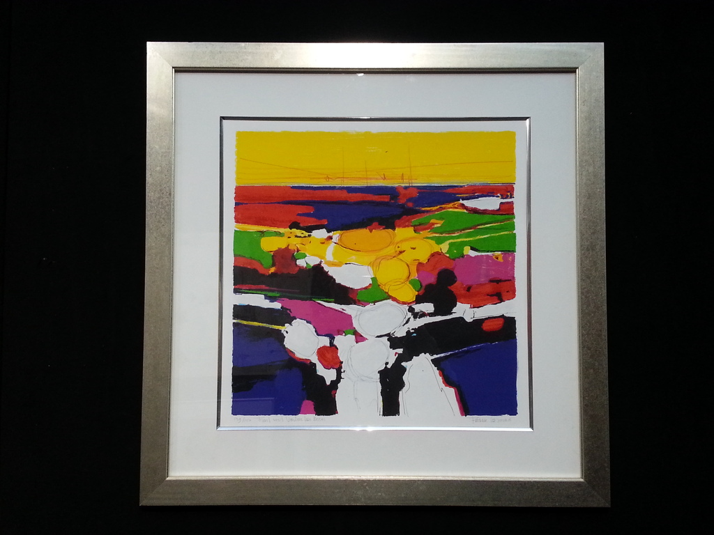 Frank Lejeune, zeefdruk met lijst , titel: First visit Veules les Roses kopen? Bied vanaf 40!