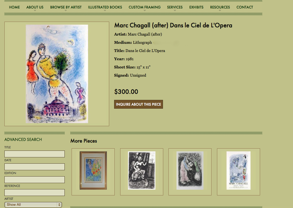 Marc Chagall, offset lithografie uit " derrière le miroir ",1981  kopen? Bied vanaf 50!