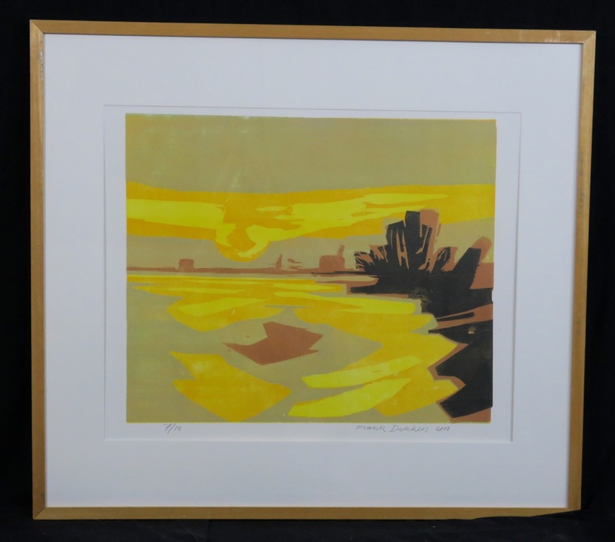 Frank Dekkers: Zeefdruk, Z.T. - Ingelijst verkocht voor € 45!