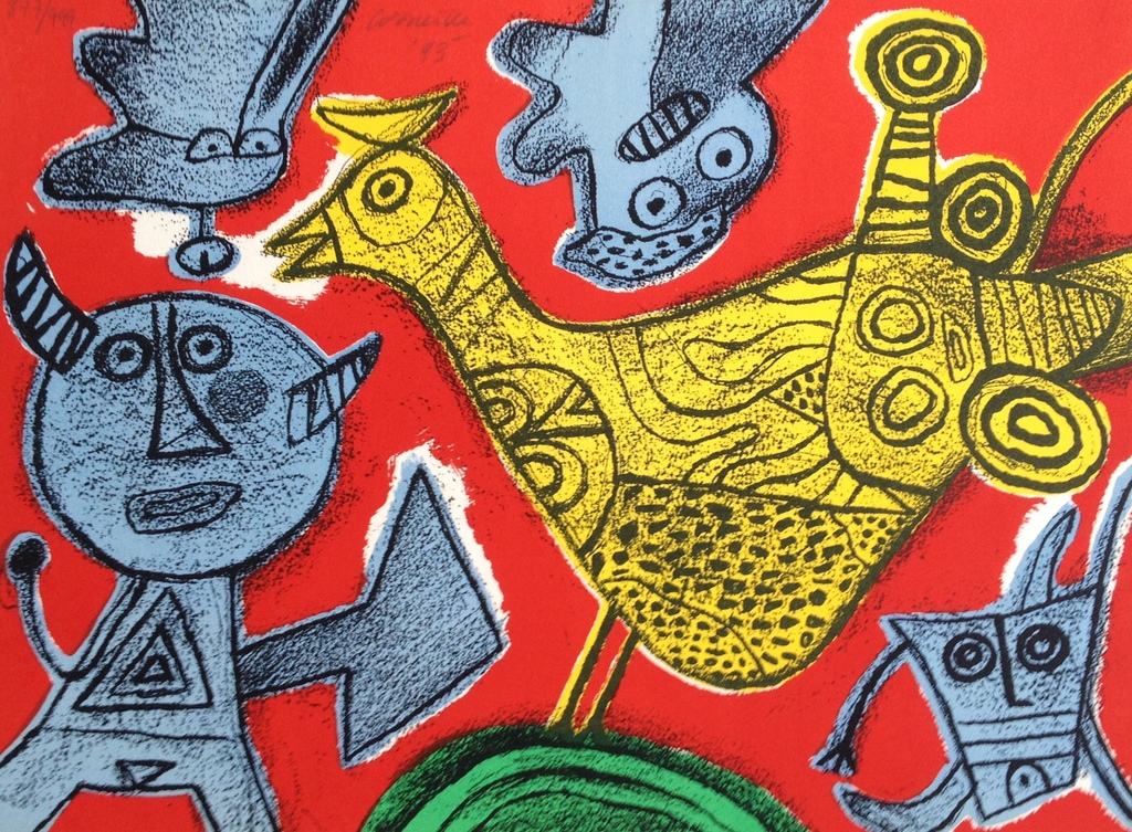 Corneille - Songes du diable,   handgesigneerde litho, 1993 verkocht voor € 47!