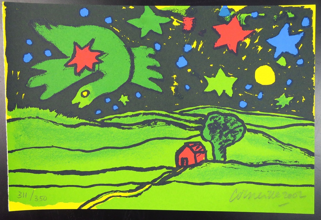 Corneille: Zeefdruk, Zonder titel verkocht voor € 85!