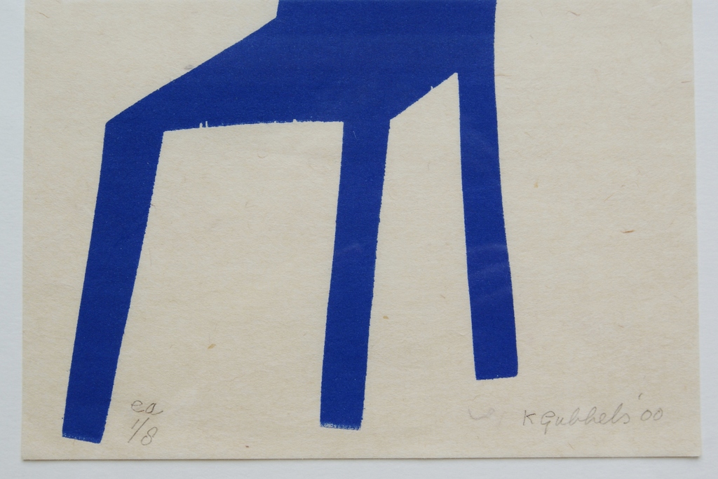 Klaas Gubbels gesigneerde houtdruk - oplage 8 ex. kopen? Bied vanaf 350!