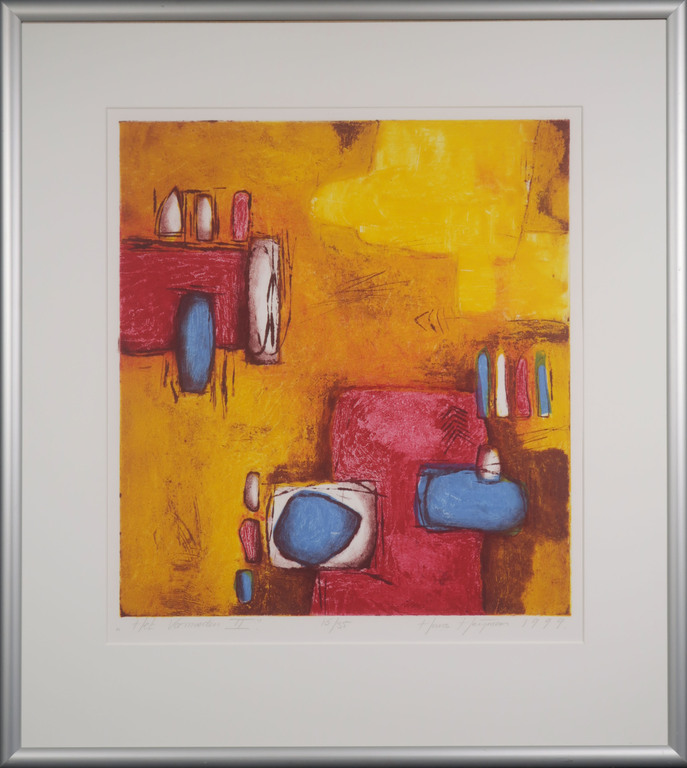 Hans Heijman: Ets, Het vermoeden II - Ingelijst verkocht voor € 35!