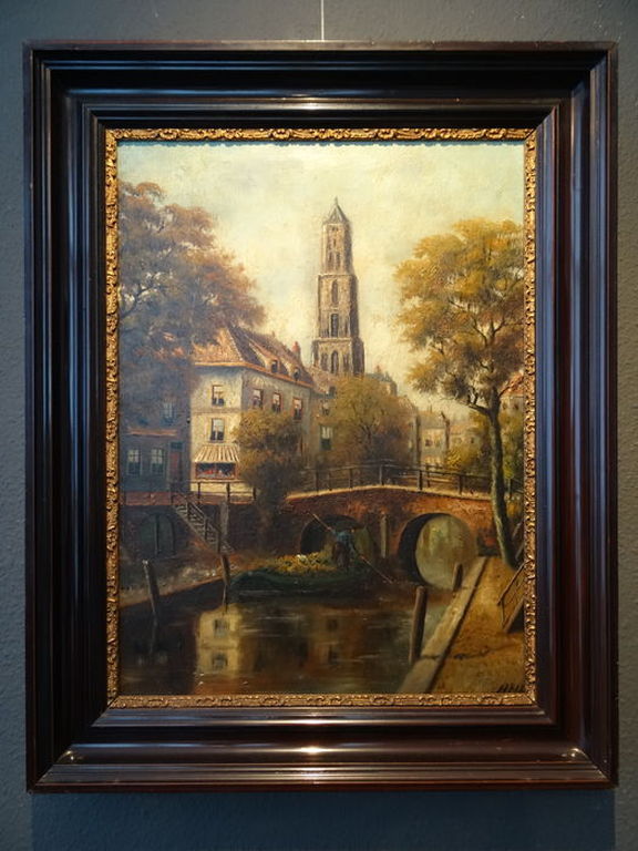 Hero Hette Ros (1870-1954) - Stadsgezicht van Utrecht met de Dom   kopen? Bied vanaf 350!