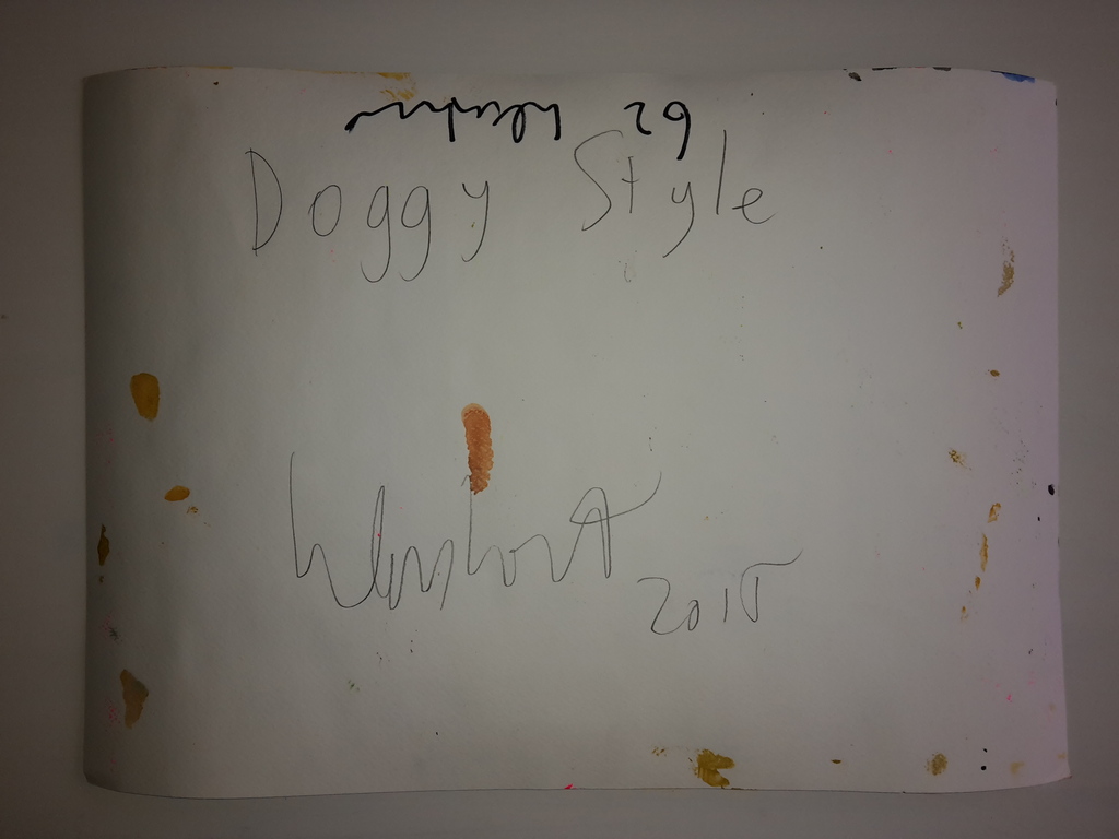 Peter Klashorst - Doggy style - gemengde techniek op papier - gesigneerd - 2015 kopen? Bied vanaf 55!