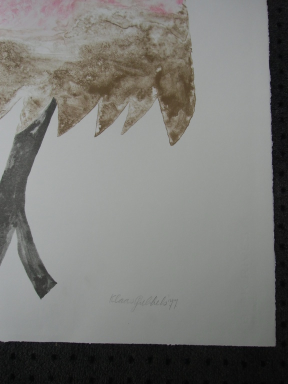 ROZE KOFFIEKAN OP TAFEL // KLEURENLITHO VAN KLAAS GUBBELS kopen? Bied vanaf 160!