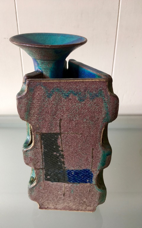 Ed Meissenberg  - Grote polychrome modernistische kandelaar -1990's - gesigneerd kopen? Bied vanaf 24!