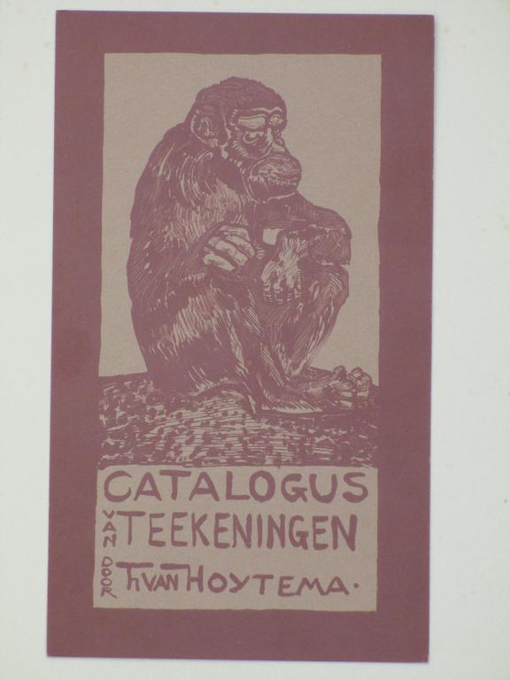 Theo van Hoytema, Aap en Mariboe, Omslag Catalogus 1902, Litho kopen? Bied vanaf 60!