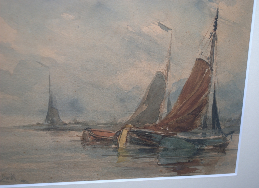 Hobbe Smith-afgemeerde zeilschepen -aquarel kopen? Bied vanaf 120!