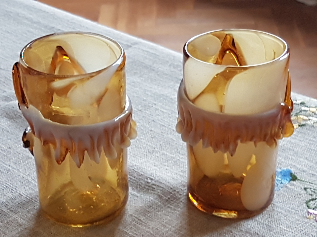 Goto veneziano-water en wijn-Isola di Murano anni 60 set van twee galzen kopen? Bied vanaf 30!