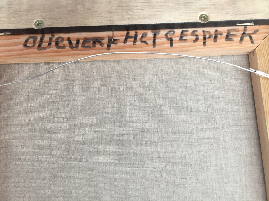 JAN SIERHUIS origineel schilderij Titel: het gesprek kopen? Bied vanaf 1!