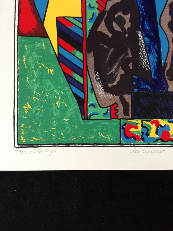 Cecile de Bruijn, zeefdruk op papier, Titel: les oiseaux kopen? Bied vanaf 20!