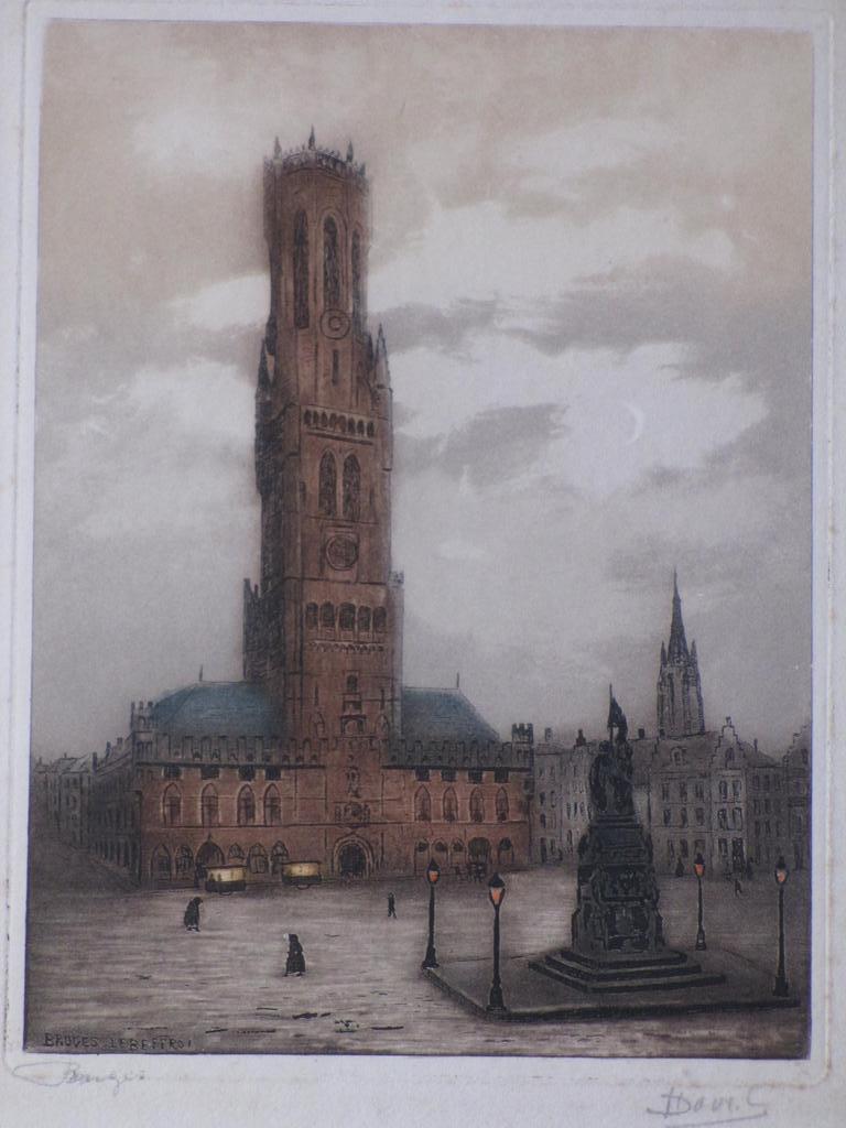 Lucien Dasselborne, Gezicht op Brugge, Kleurets kopen? Bied vanaf 25!