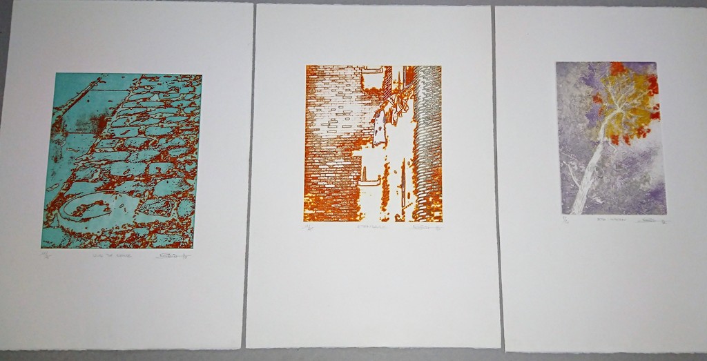 Nicolas Pagnier, 3 etsen,Quai de Seine,Etendage,Ete Indien verkocht voor € 70!