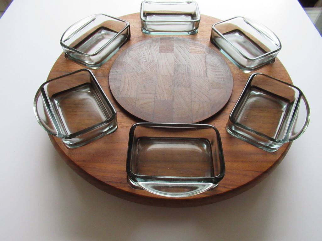 Mandalay: teakhouten draaibare serveerplateau,  kopen? Bied vanaf 1!